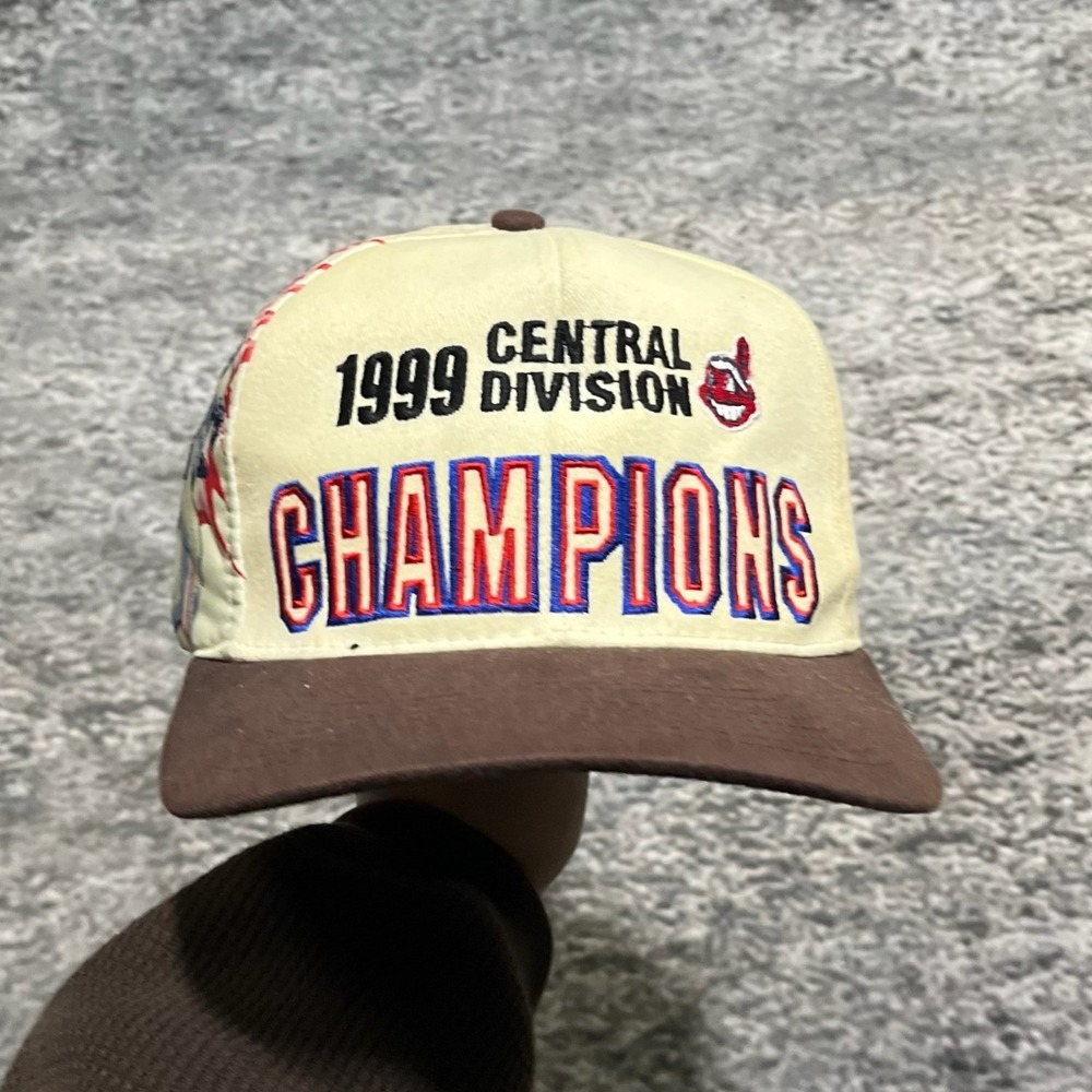 Vintage Cleveland Indians 1999 Central Division Champions Hat Drew Pearson MLB